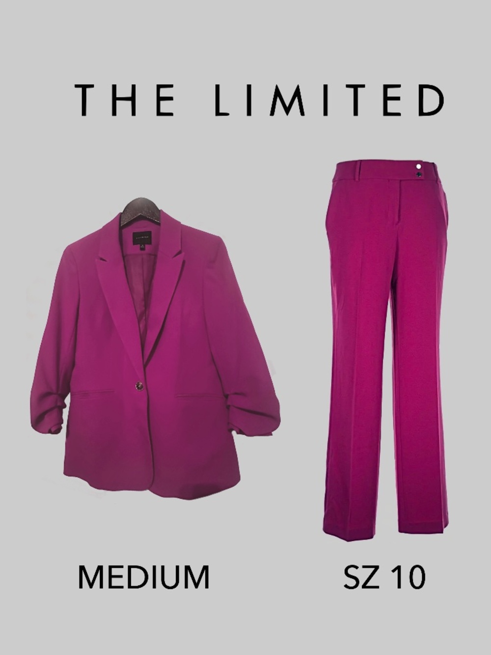 The Limited Women’s Pink Crepe Suit - Sz 10 pant M Blazer